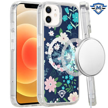 For iPhone 12/12 Pro Case Premium UV Design Magnetic Circle + Tempered Glass
