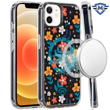 For iPhone 12/12 Pro Case Premium UV Design Magnetic Circle + Tempered Glass