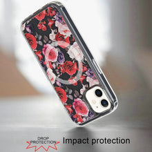 For iPhone 12/12 Pro Case Premium UV Design Magnetic Circle + Tempered Glass