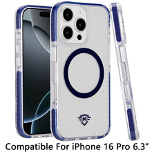 For iPhone 16 Pro 6.3in Case Premium Shockproof Magnetic Circle + Tempered Glass