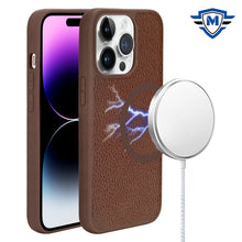 For iPhone 15 Case appleskin PU Leather Magnetic Circle Cover + 2 Tempered Glass