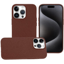 For iPhone 15 PLUS Case appleskin PU Leather Magnetic Charging +2 Tempered Glass