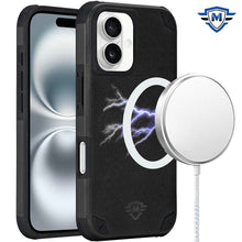 For iPhone 16 6.1inch Case Heavy-Duty Shockproof Magnetic Circle +Tempered Glass