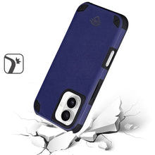 For iPhone 16 6.1inch Case Heavy-Duty Shockproof Magnetic Circle +Tempered Glass