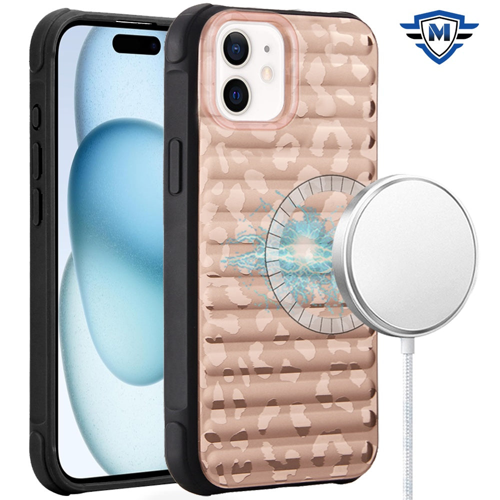 For iPhone 15 Case Bubble Design Phone Cover Magnetic Circle + 2 Tempered Glass