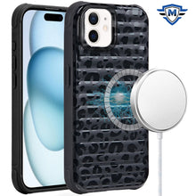 For iPhone 15 Case Bubble Design Phone Cover Magnetic Circle + 2 Tempered Glass