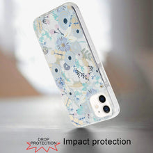 For iPhone 12/12 Pro Case Premium IMD Design w/ Magnetic Circle + Tempered Glass