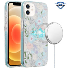 For iPhone 12/12 Pro Case Premium IMD Design w/ Magnetic Circle + Tempered Glass