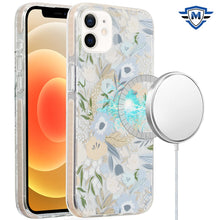 For iPhone 12/12 Pro Case Premium IMD Design w/ Magnetic Circle + Tempered Glass