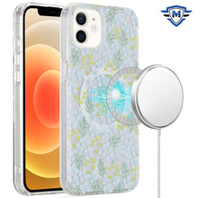 For iPhone 12/12 Pro Case Premium IMD Design w/ Magnetic Circle + Tempered Glass