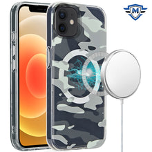 For iPhone 12/12 Pro Case Premium IMD Design w/ Magnetic Circle + Tempered Glass