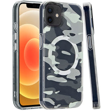 For iPhone 12/12 Pro Case Premium IMD Design w/ Magnetic Circle + Tempered Glass