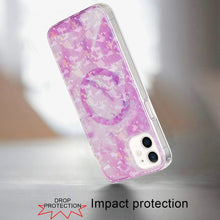 For iPhone 12/12 Pro Case Premium IMD Design w/ Magnetic Circle + Tempered Glass