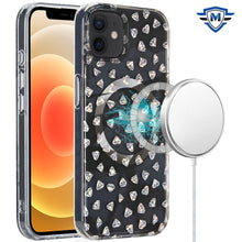 For iPhone 12/12 Pro Case Premium IMD Design w/ Magnetic Circle + Tempered Glass