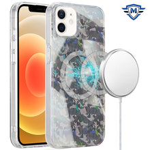 For iPhone 12/12 Pro Case Premium IMD Design w/ Magnetic Circle + Tempered Glass