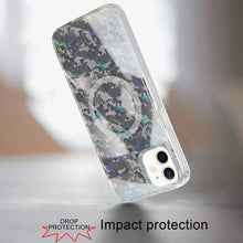 For iPhone 12/12 Pro Case Premium IMD Design w/ Magnetic Circle + Tempered Glass