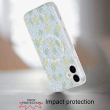For iPhone 16 6.1inch Case Premium IMD Design w/ Magnetic Circle +Tempered Glass