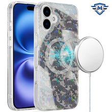 For iPhone 16 6.1inch Case Premium IMD Design w/ Magnetic Circle +Tempered Glass