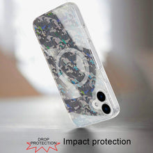 For iPhone 16 6.1inch Case Premium IMD Design w/ Magnetic Circle +Tempered Glass