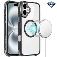 For iPhone 16 6.1inch Case Shockproof Corners w/ Magnetic Circle +Tempered Glass
