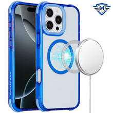 For iPhone 16 Pro 6.3in Case Shockproof Corners Magnetic Circle + Tempered Glass