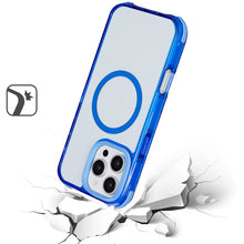For iPhone 16 Pro 6.3in Case Shockproof Corners Magnetic Circle + Tempered Glass