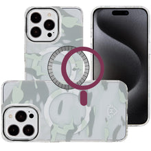 For iPhone 15 Pro Max Case Magnet Circle Premium Print Design + 2 Tempered Glass