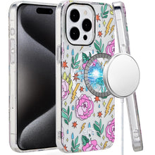 For iPhone 15 Pro Max Case Magnet Circle Premium Print Design + 2 Tempered Glass