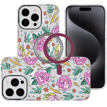 For iPhone 15 Pro Max Case Magnet Circle Premium Print Design + 2 Tempered Glass