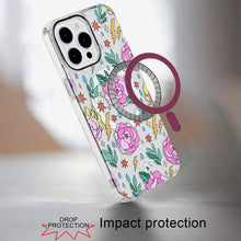 For iPhone 15 Pro Max Case Magnet Circle Premium Print Design + 2 Tempered Glass