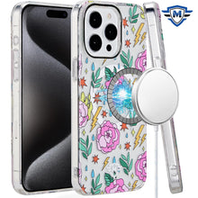 For iPhone 15 Pro Max Case Magnet Circle Premium Print Design + 2 Tempered Glass