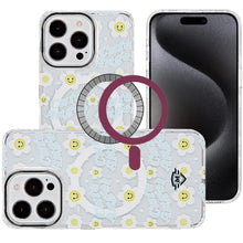 For iPhone 15 Pro Max Case Magnet Circle Premium Print Design + 2 Tempered Glass