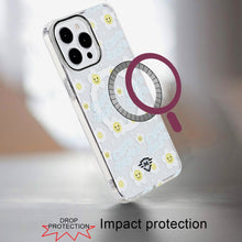 For iPhone 15 Pro Max Case Magnet Circle Premium Print Design + 2 Tempered Glass