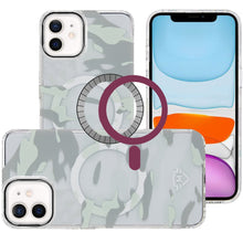 For iPhone 11 6.1 in. Case Magnetic Circle Premium Print Design + Tempered Glass