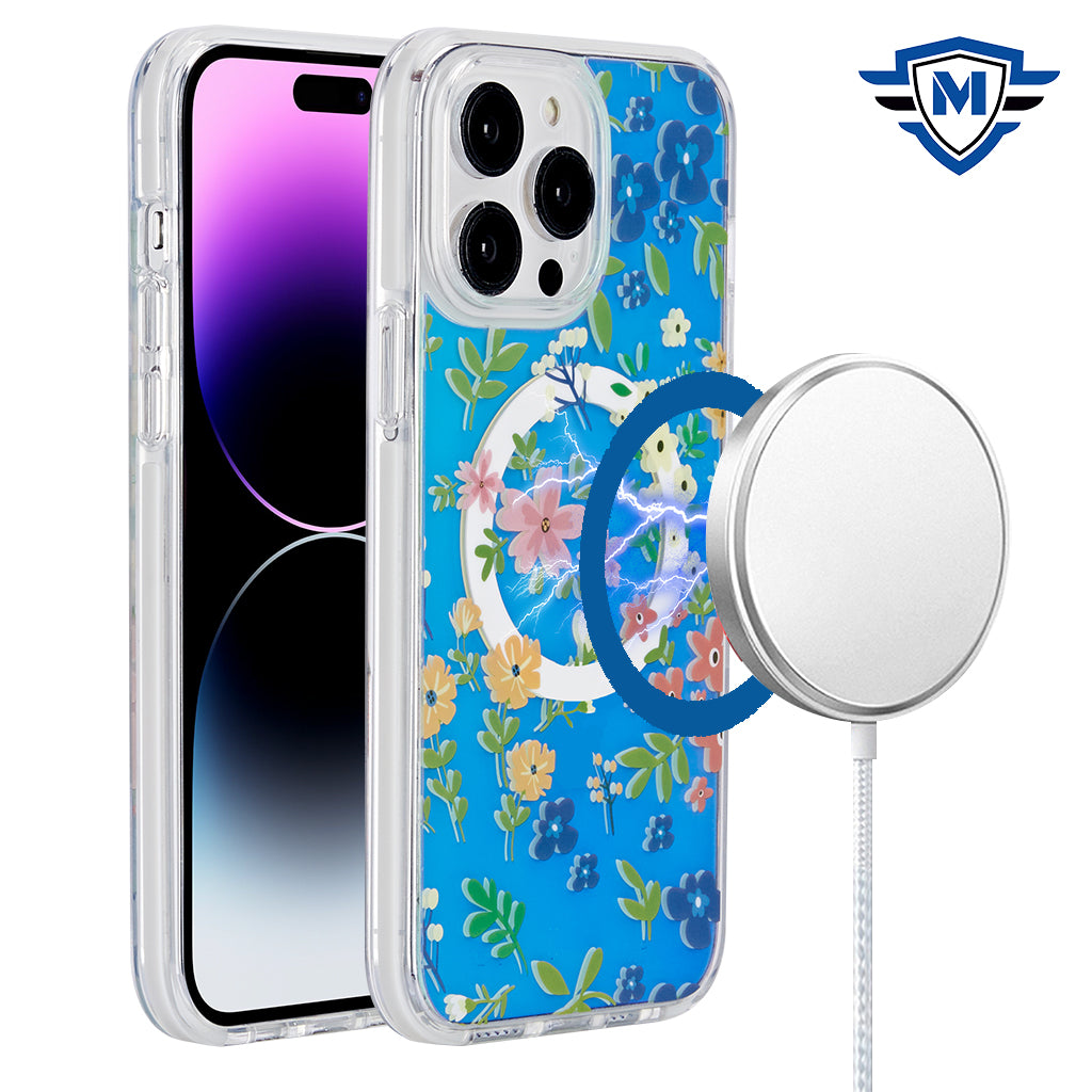 For iPhone 14 PRO MAX 6.7 in. Case Rugged Magnetic Circle No Fade Design Cover