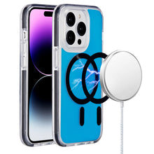 For iPhone 15 Pro Max Case Rugged Magnetic Circle No Fade + 2 Tempered Glass
