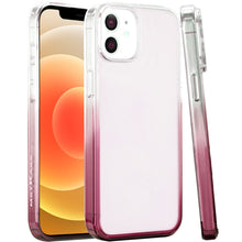 For iPhone 12/12 Pro Case Two Tone Gradient w/ Magnetic Circle + Tempered Glass