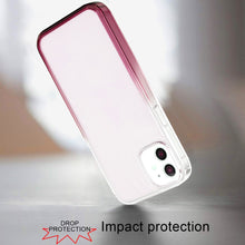 For iPhone 12/12 Pro Case Two Tone Gradient w/ Magnetic Circle + Tempered Glass