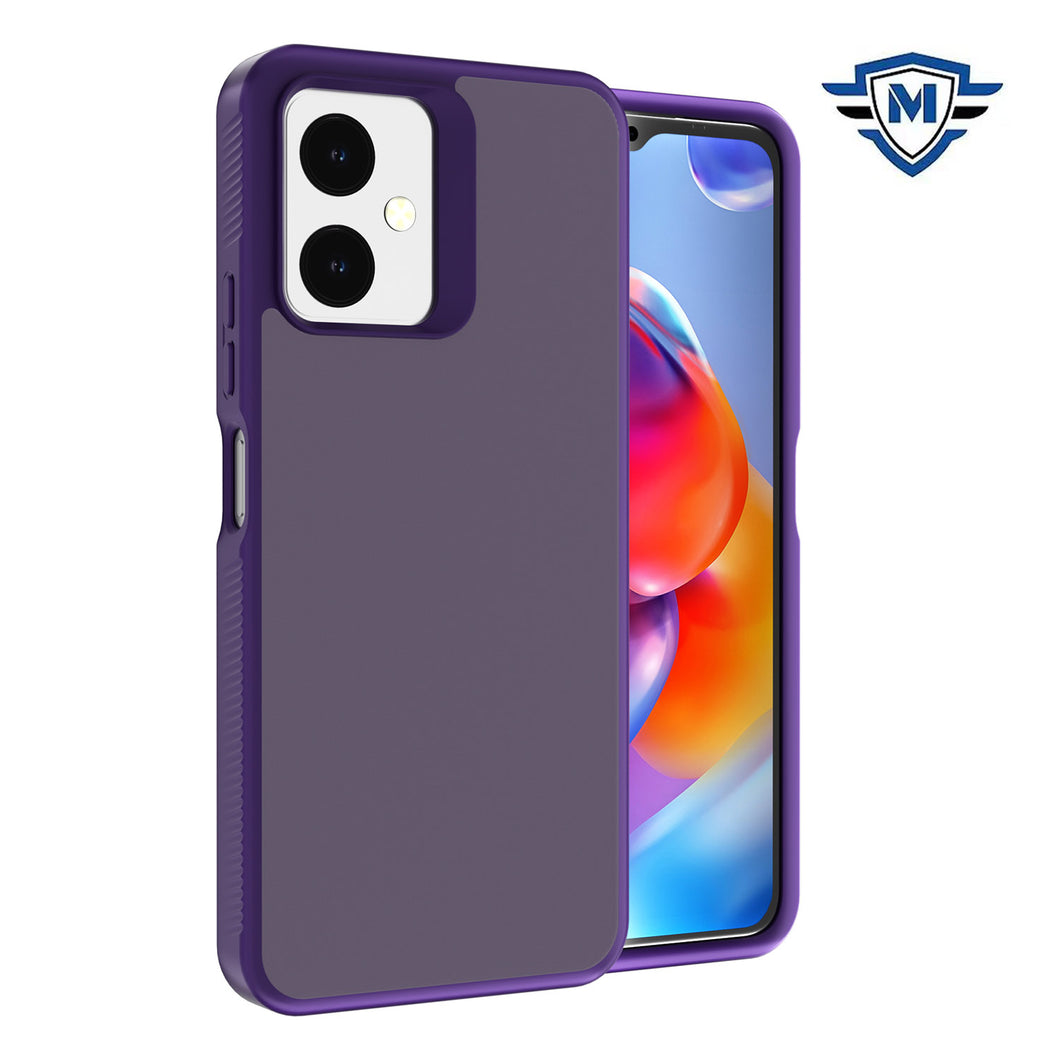 For Boost Celero 5G SC 2024 Case Grip Texture Sides Solid Back + Tempered Glass