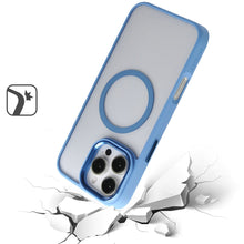 For iPhone 16 Pro 6.3in Case Magnetic Circle Hybrid Colored Trim +Tempered Glass