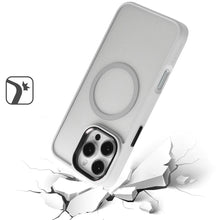 For iPhone 16 Pro 6.3in Case Magnetic Circle Hybrid Colored Trim +Tempered Glass