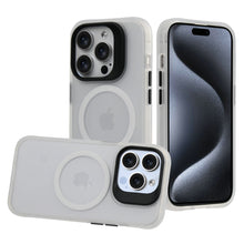 For iPhone 15 PLUS Case Raised Bezel Frosted Magnetic Charging +2 Tempered Glass
