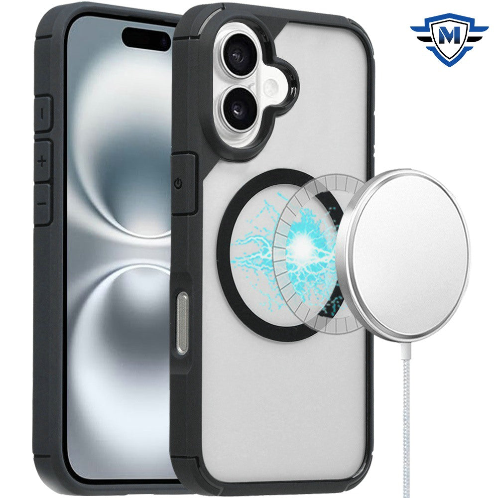 For iPhone 16 Plus 6.7in Case Magnetic Circle Premium Protection +Tempered Glass