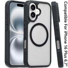 For iPhone 16 Plus 6.7in Case Magnetic Circle Premium Protection +Tempered Glass