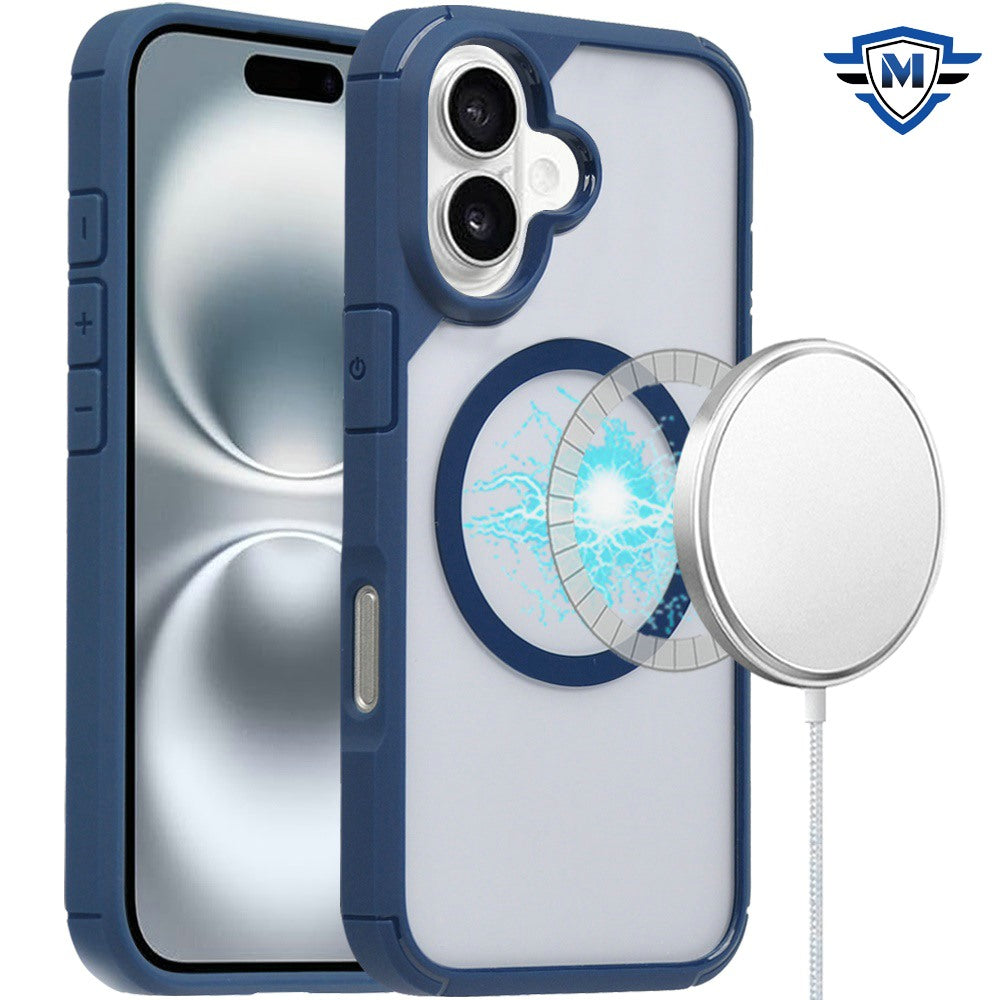 For iPhone 16 Plus 6.7in Case Magnetic Circle Premium Protection +Tempered Glass