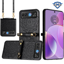 For Motorola Razr 2025/2024 Case Luxury Embossed Design Vegan Leather Cover