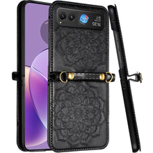 For Motorola Razr 2025/2024 Case Luxury Embossed Design Vegan Leather Cover