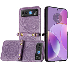 For Motorola Razr 2025/2024 Case Luxury Embossed Design Vegan Leather Cover