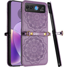 For Motorola Razr 2025/2024 Case Luxury Embossed Design Vegan Leather Cover