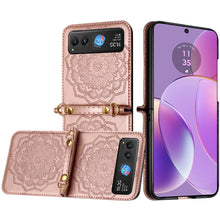 For Motorola Razr 2025/2024 Case Luxury Embossed Design Vegan Leather Cover